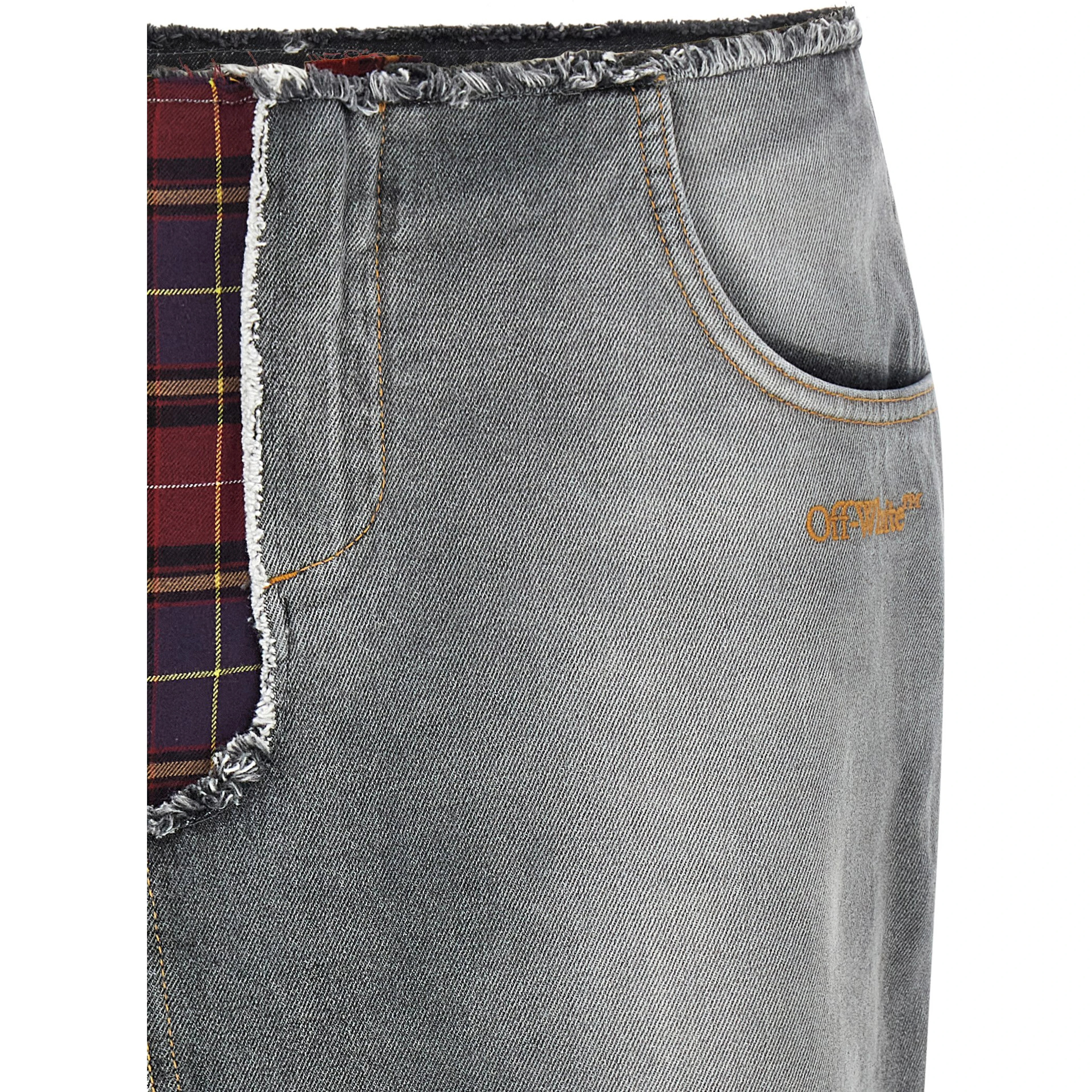 Multicolor Cotton Midi Skirt
