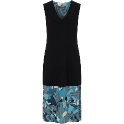 Blue Silk Women Dress