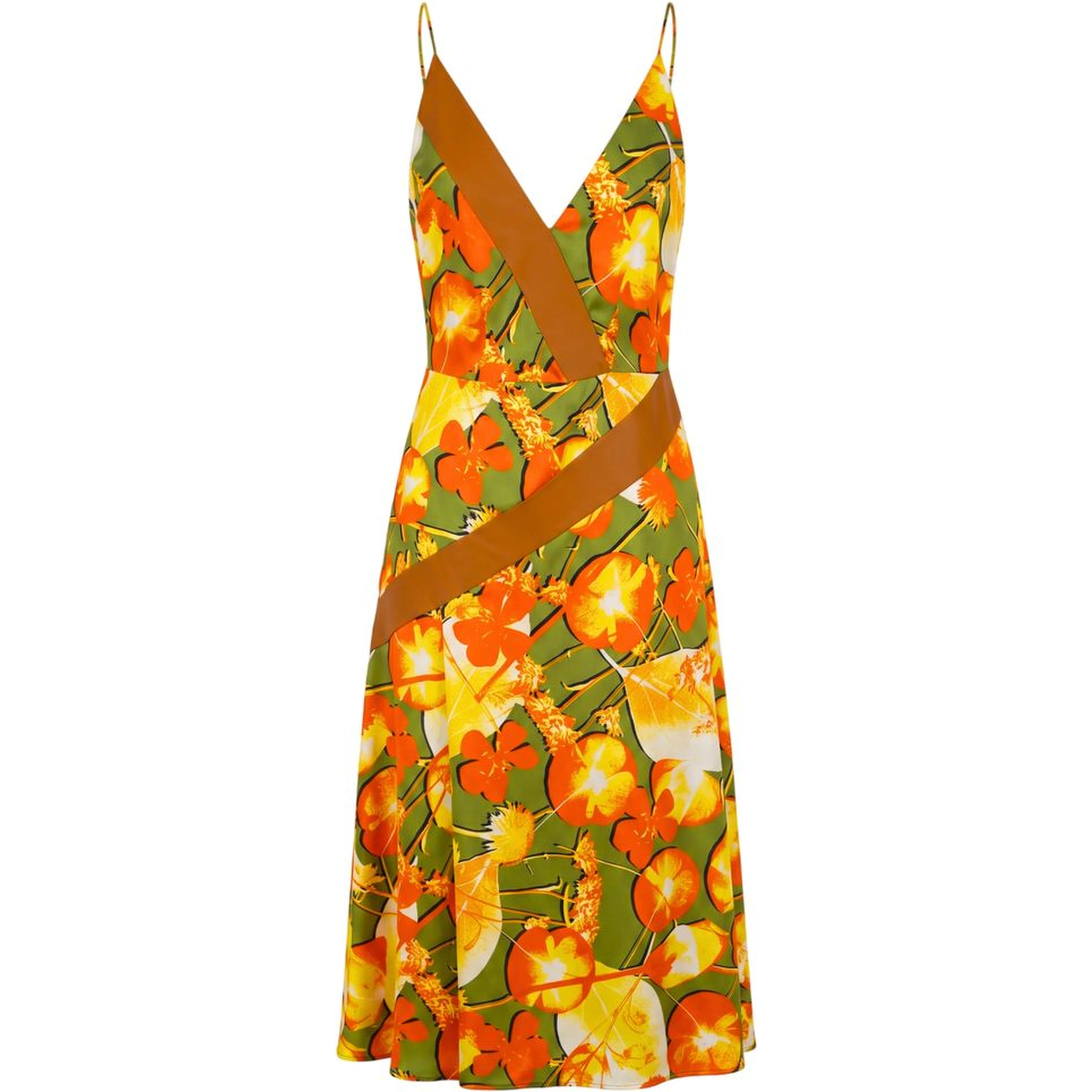 Yellow Silk Women Dress