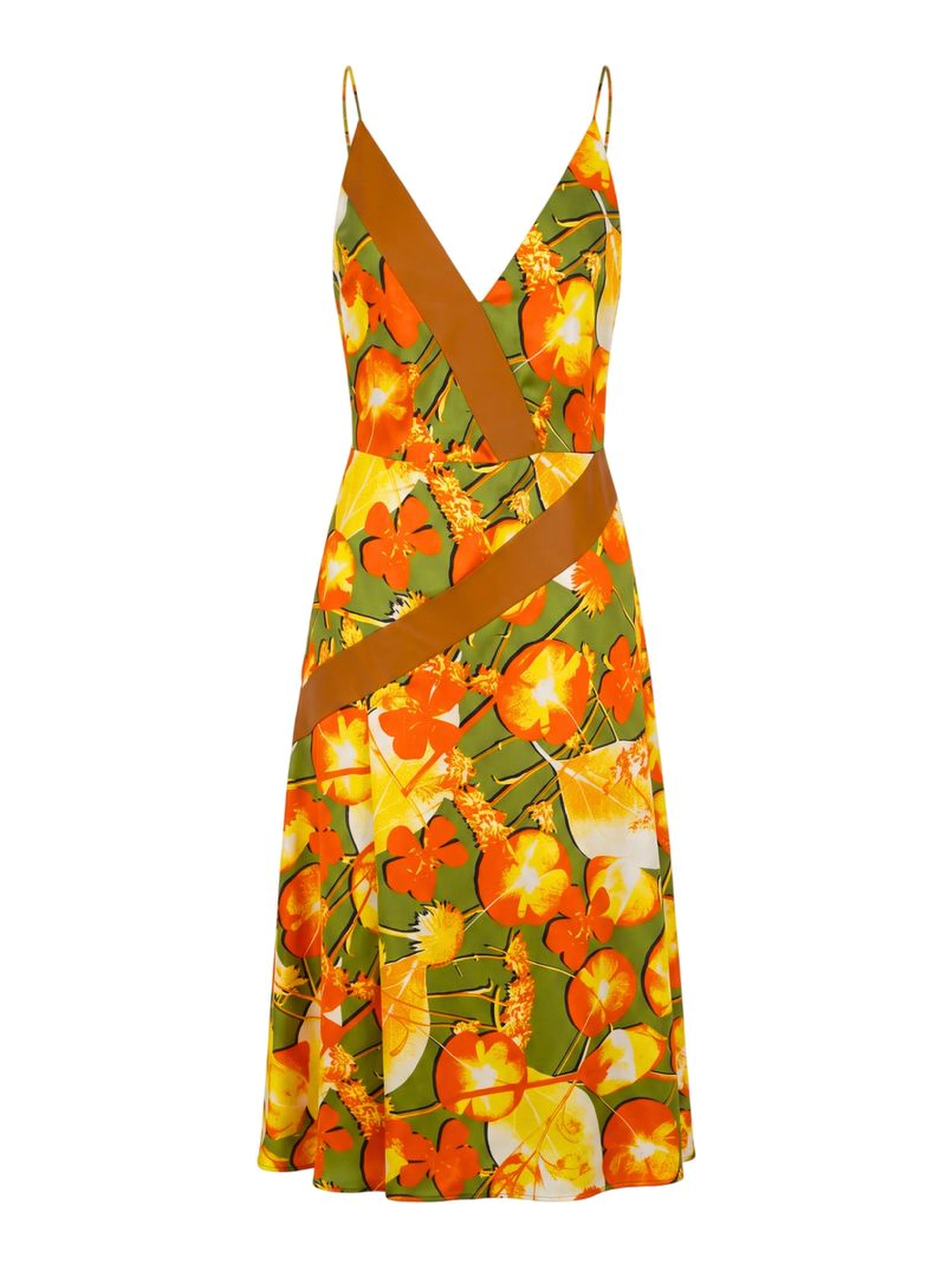Yellow Silk Women Dress