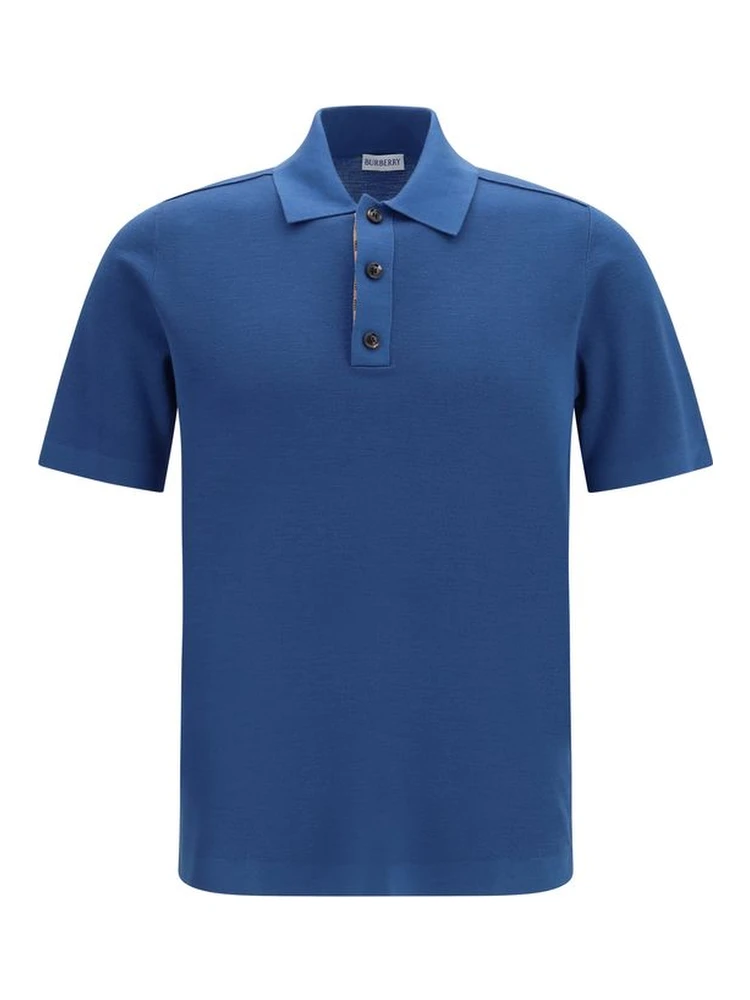 Blue Wool Oves Aries Polo Shirt