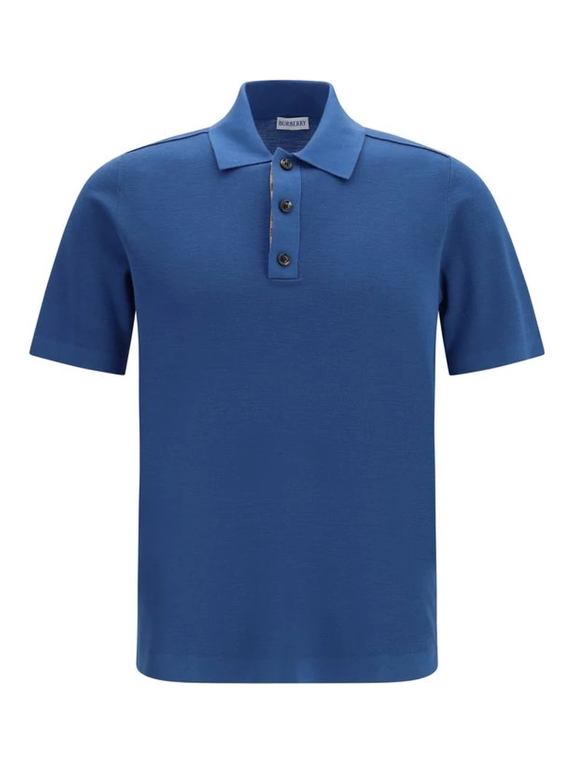 Blue Wool Oves Aries Polo Shirt