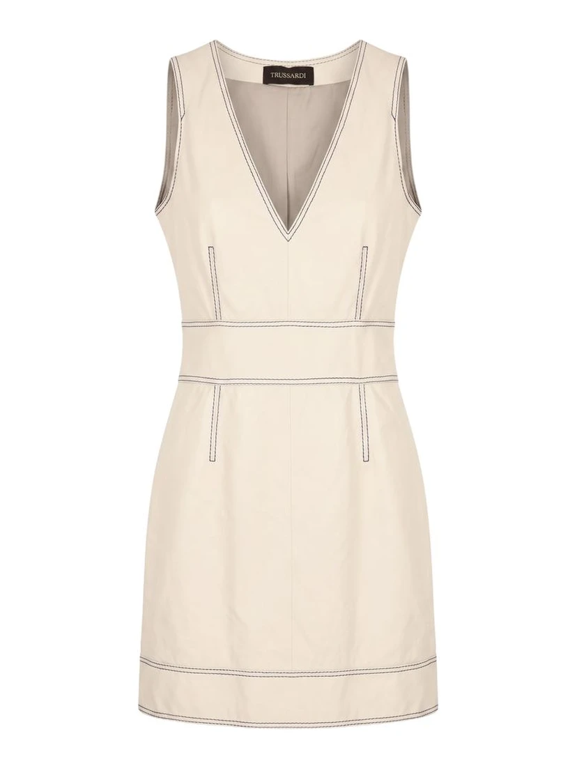 Beige Lamb Women Dress
