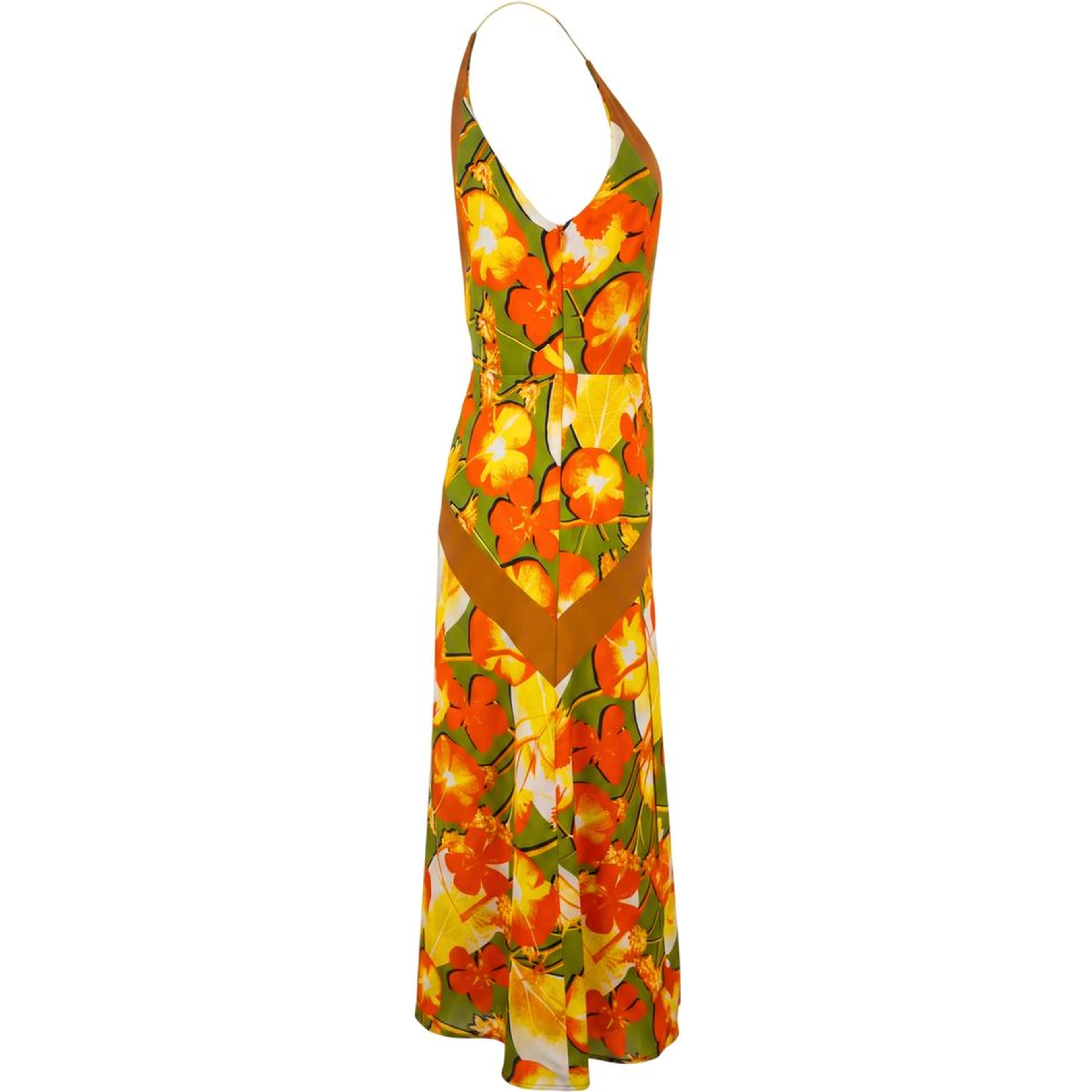 Yellow Silk Women Dress