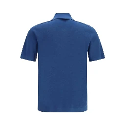 Blue Wool Oves Aries Polo Shirt