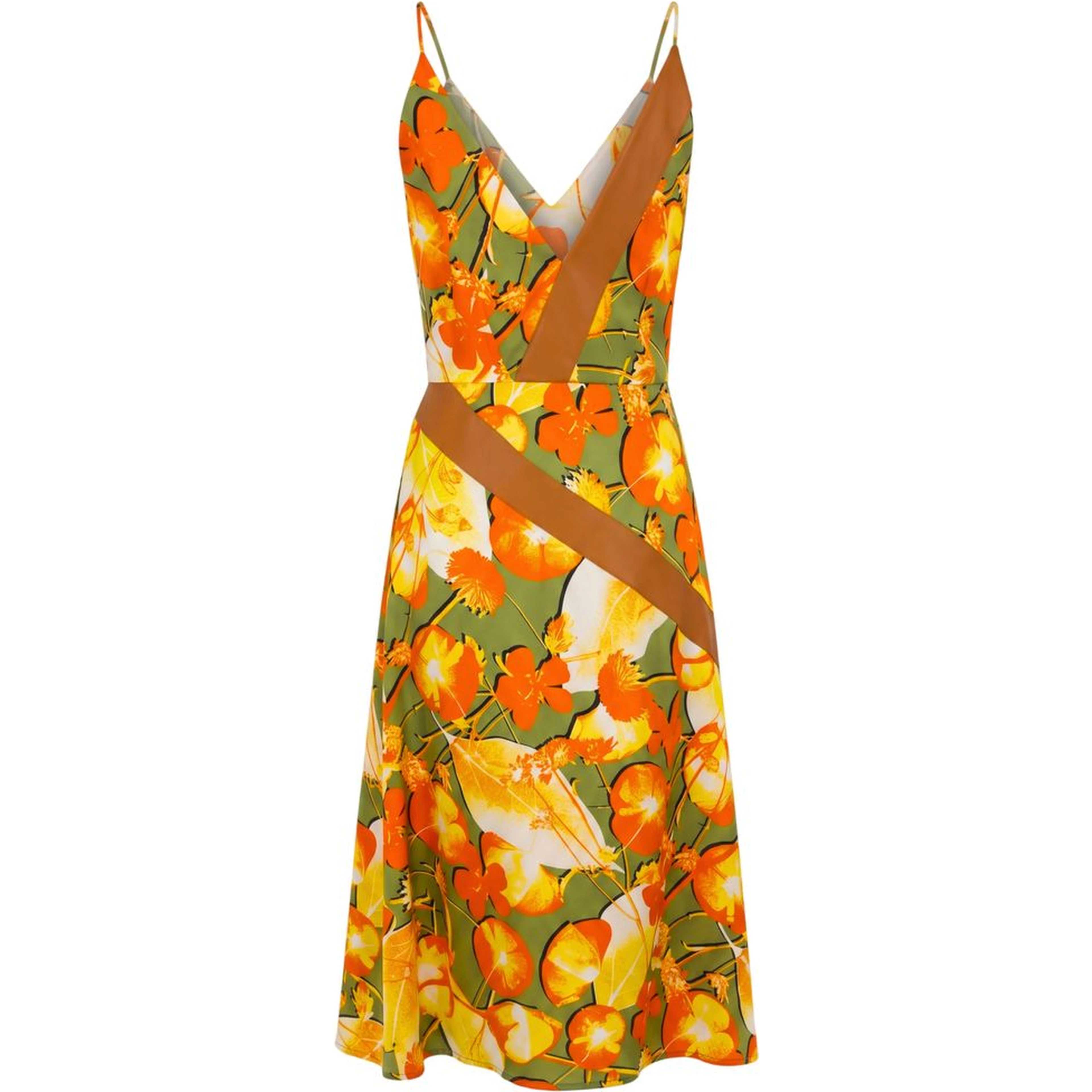 Yellow Silk Women Dress