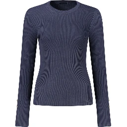 Blue Viscose Women's Sweater