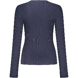 Blue Viscose Women's Sweater