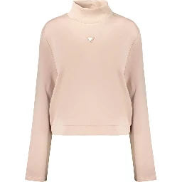 Pink Polyester Women's Sweatshirt