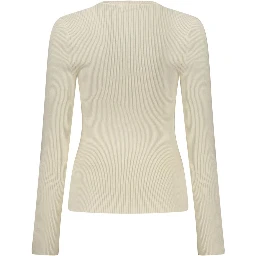 Bianco Viscose Women Sweater