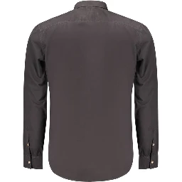 Black Cotton Men's Shirt