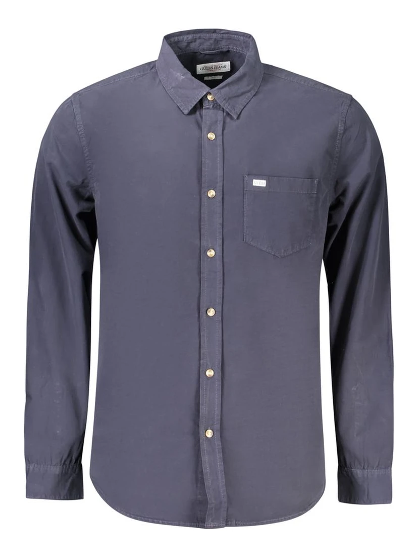 Blue Cotton Men's Shirt