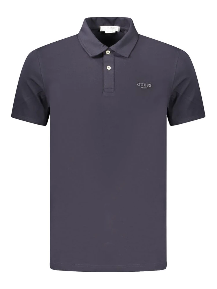 Blue Cotton Mens Polo Shirt