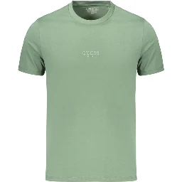 Green Cotton Men's T-Shirt