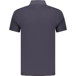 Blue Cotton Mens Polo Shirt