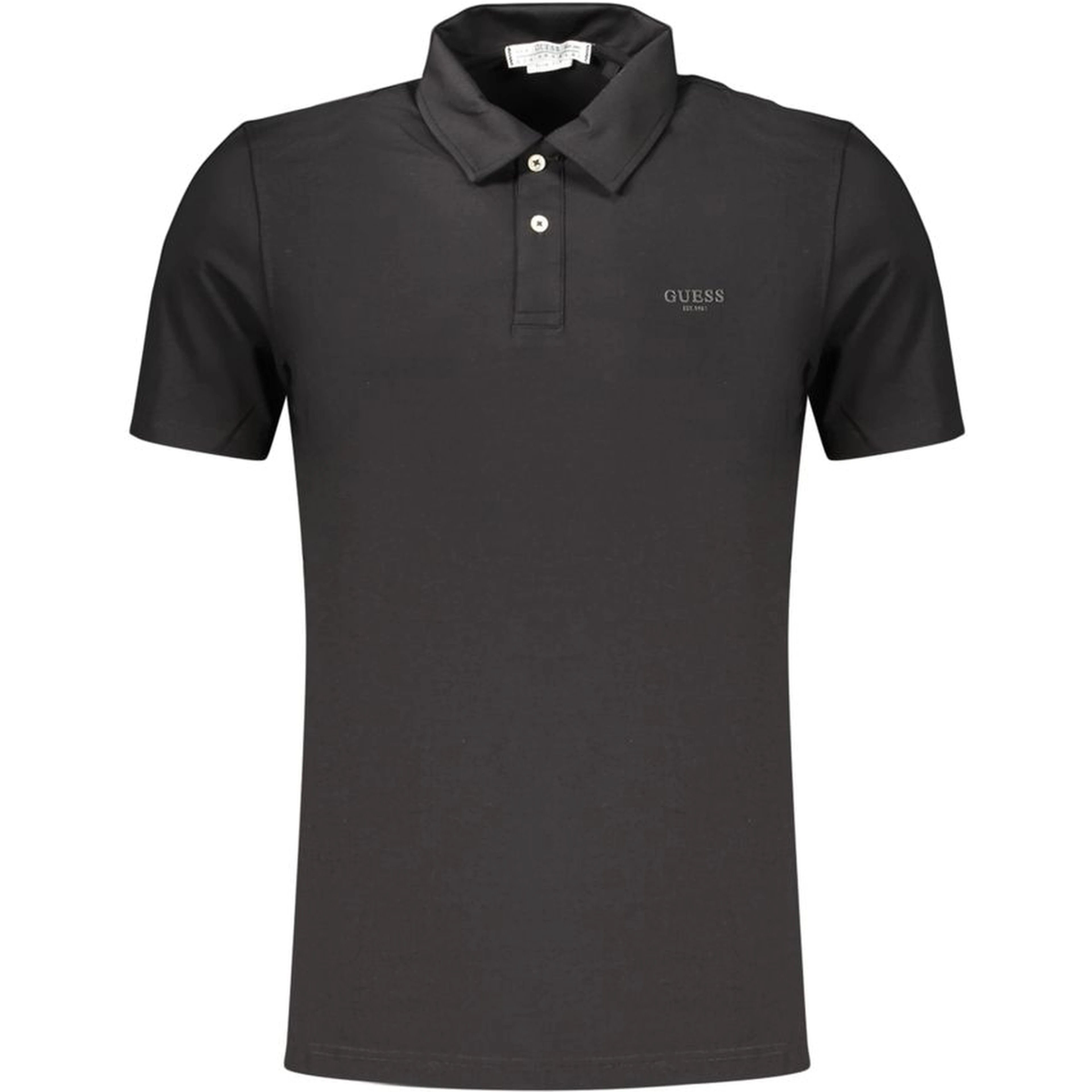 Black Cotton Men's Polo
