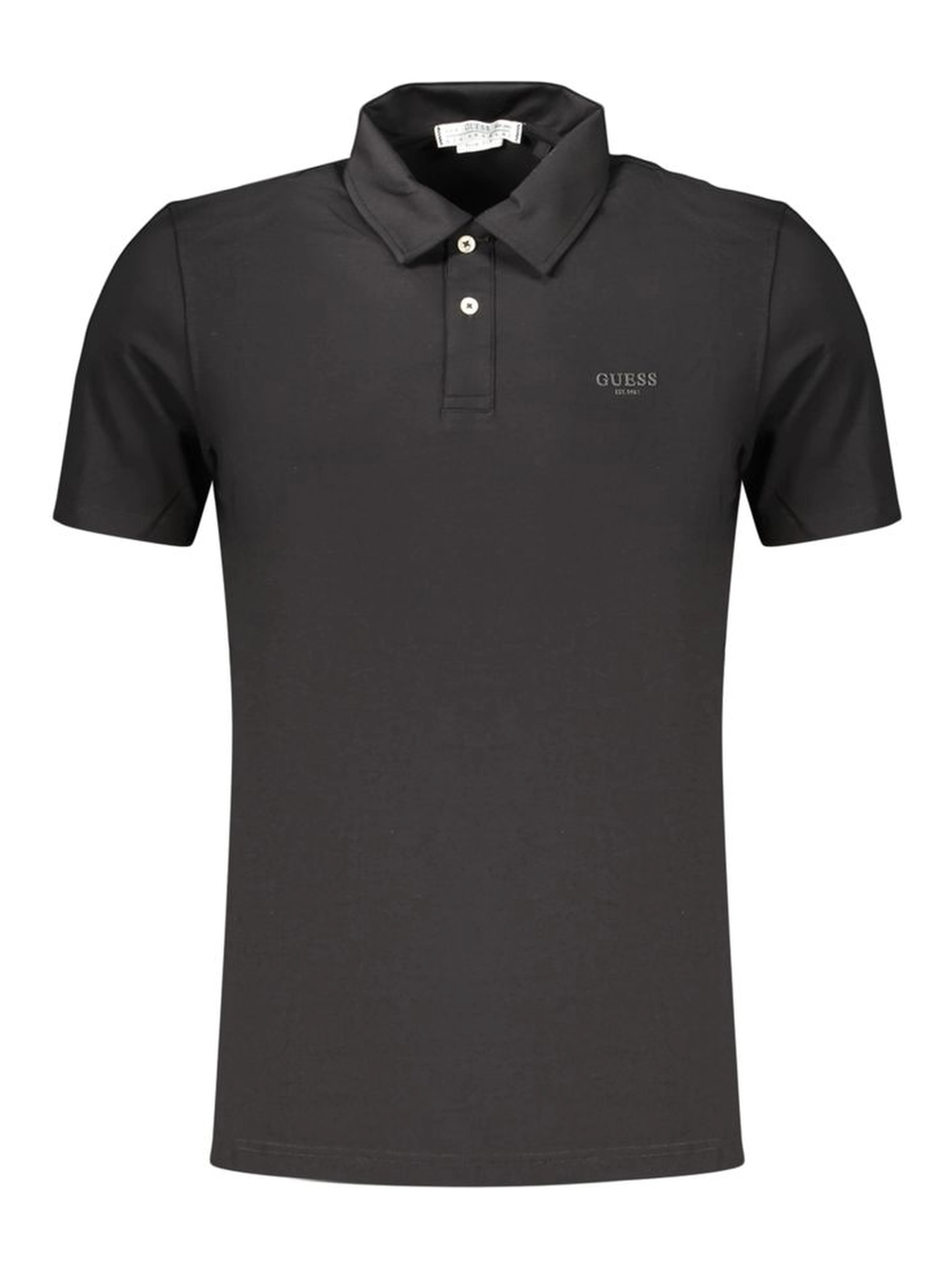 Black Cotton Men's Polo
