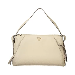 Beige Polyurethane Women's Bag