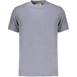 Blue Cotton Men's T-Shirt
