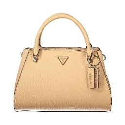 Beige Polyurethane Women's Bag
