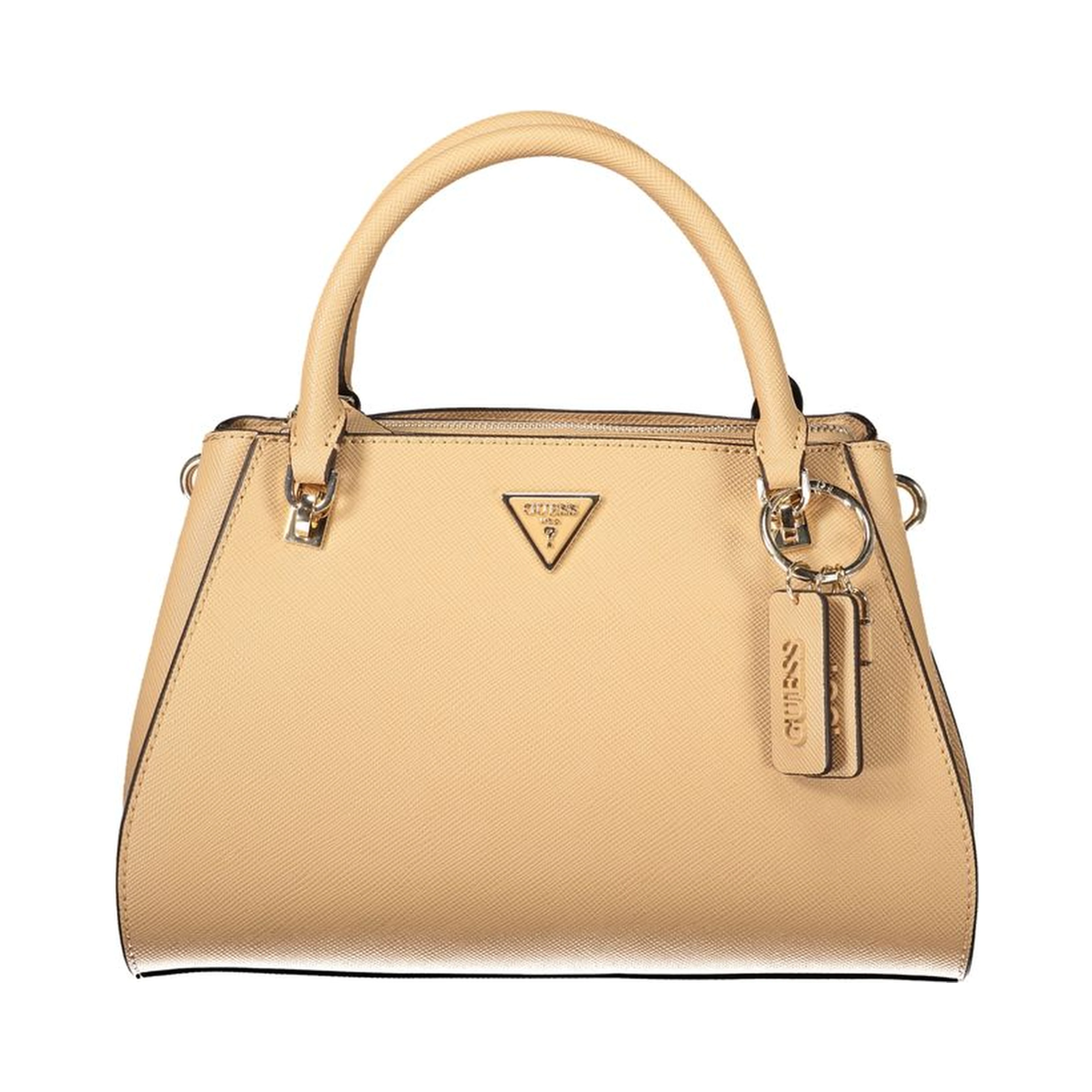Beige Polyurethane Women's Bag