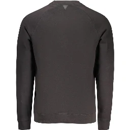 Black Cotton Men's Sweatshirt