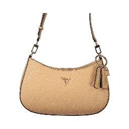 Beige Polyurethane Women's Bag