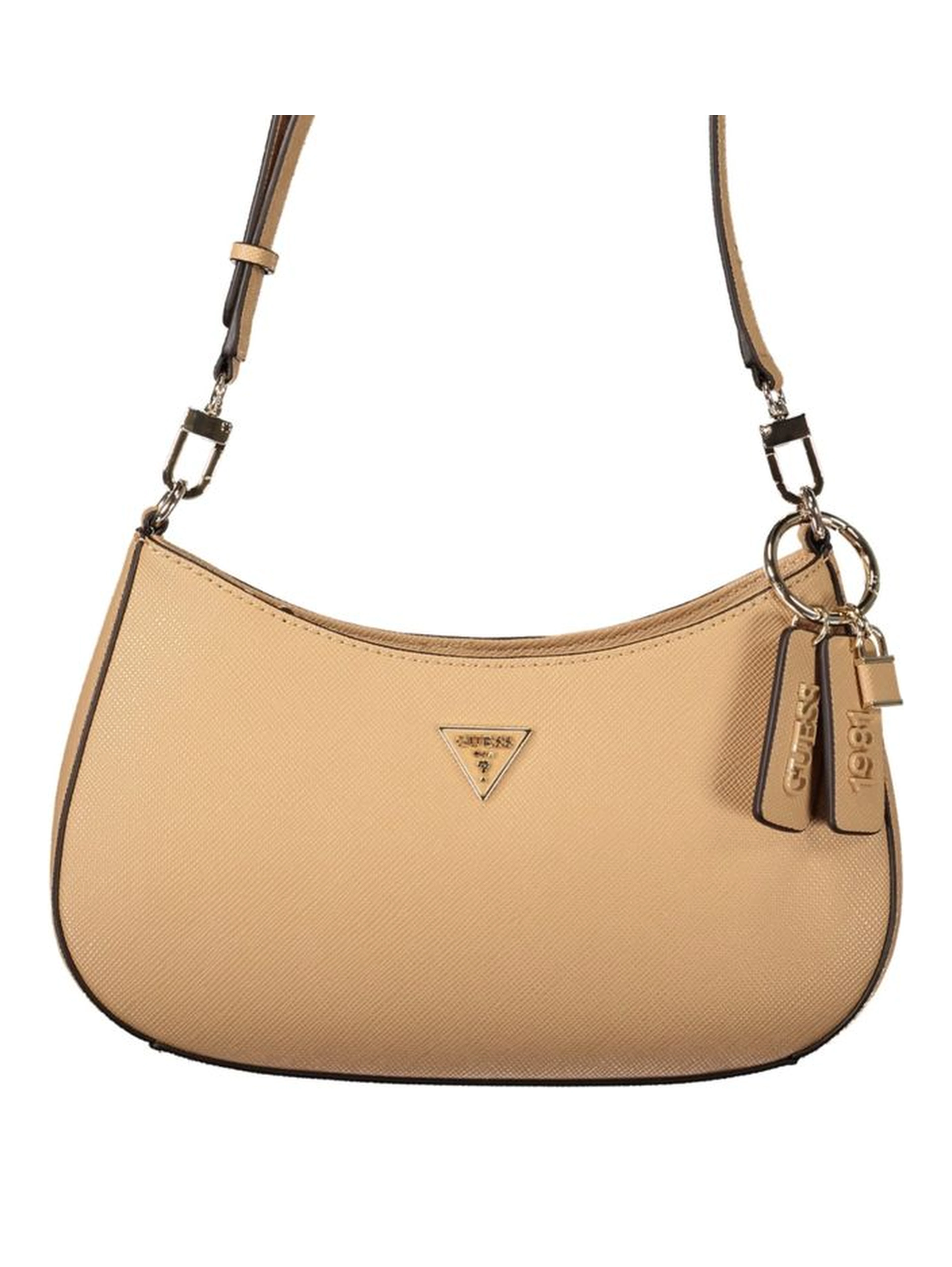 Beige Polyurethane Women's Bag