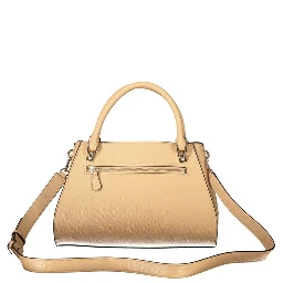 Beige Polyurethane Women's Bag