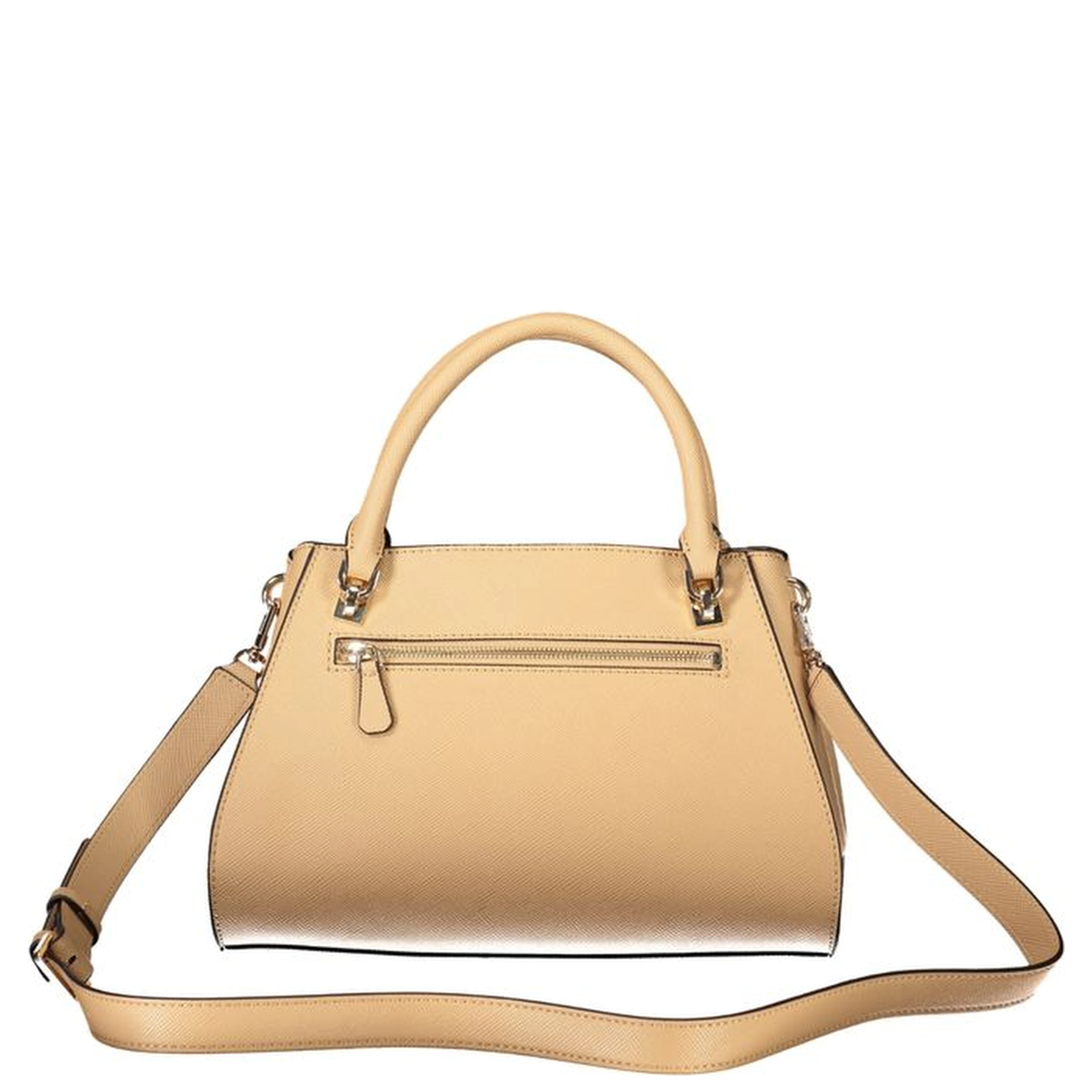 Beige Polyurethane Women's Bag