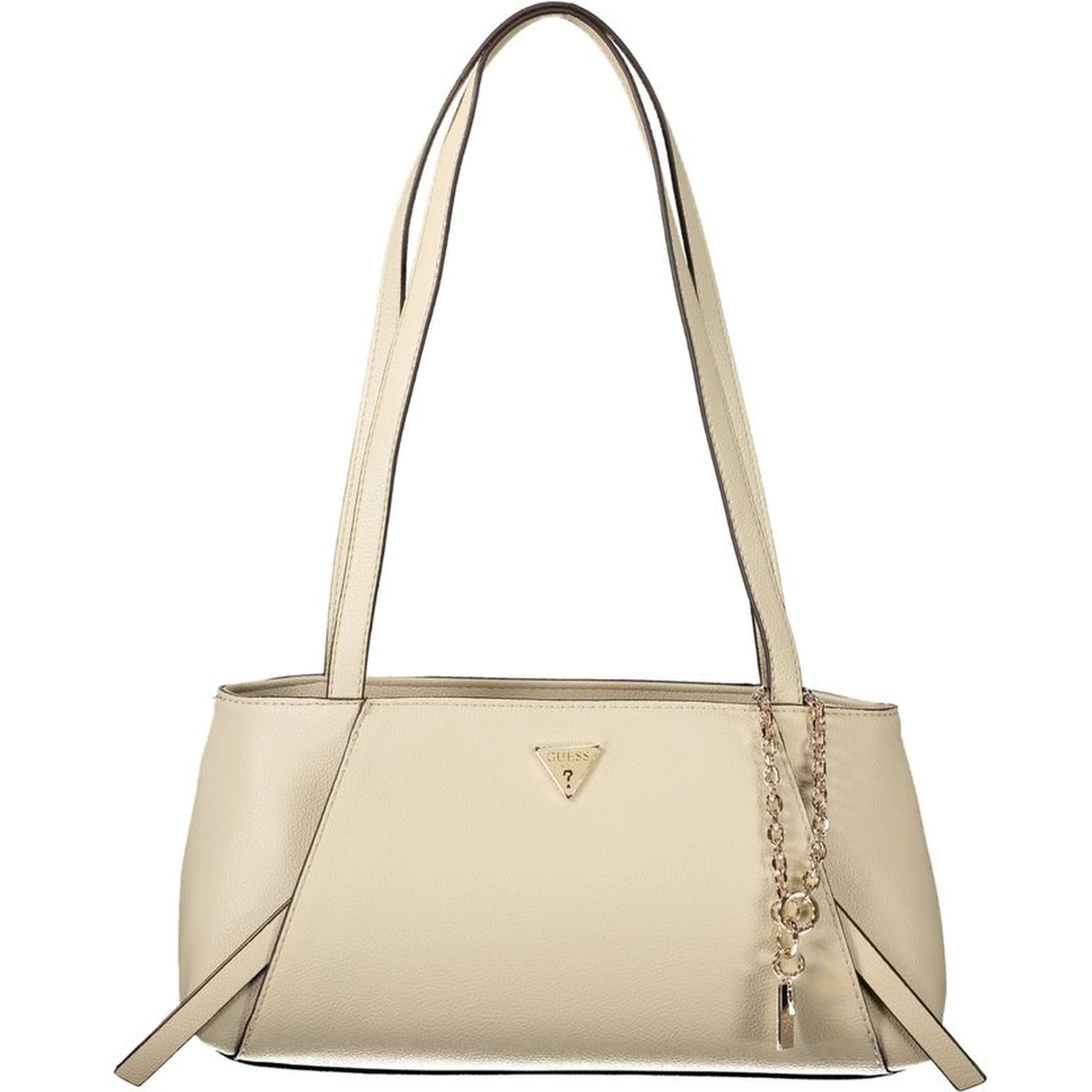 Beige Polyurethane Women's Bag