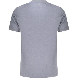 Blue Cotton Men's T-Shirt
