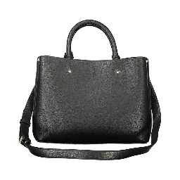 "Black Polyurethane Womens Bag"