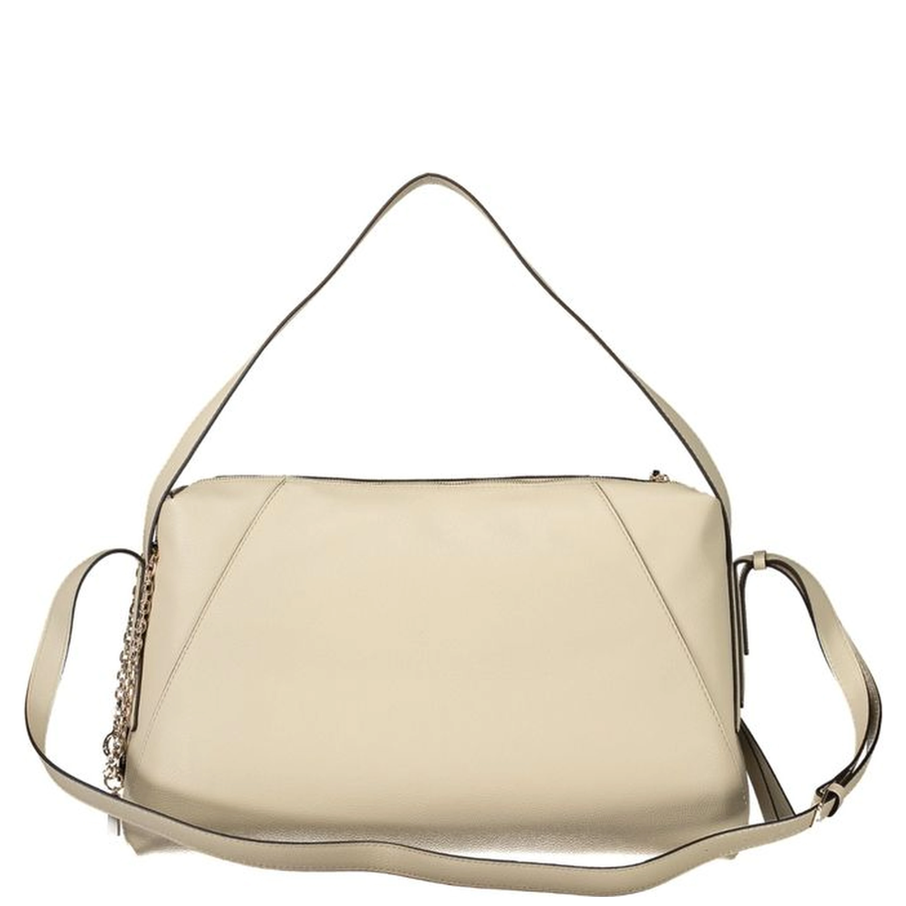 Beige Polyurethane Women's Bag