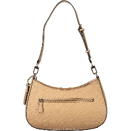 Beige Polyurethane Women's Bag