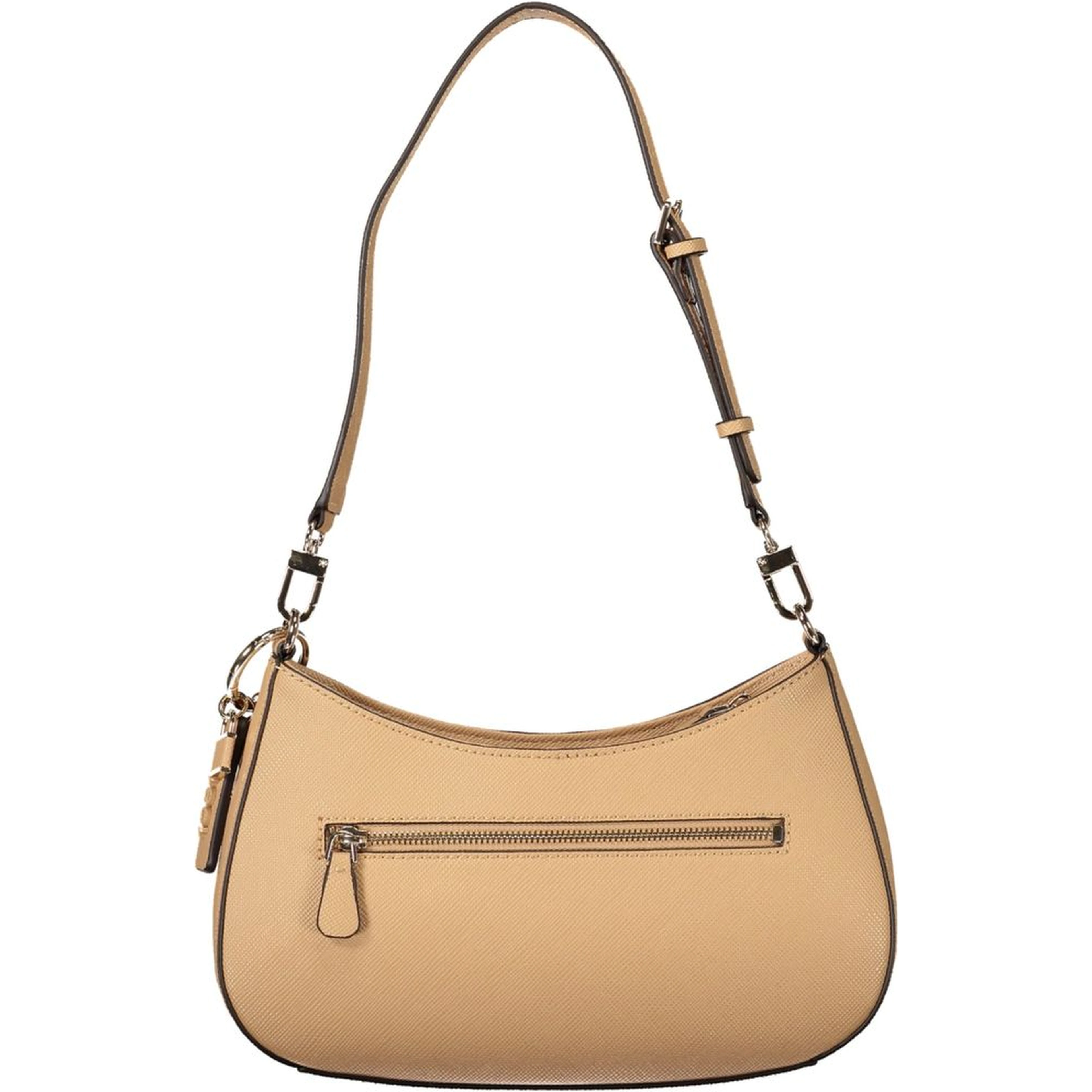 Beige Polyurethane Women's Bag