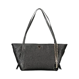 Black Polyurethane Women's Bag