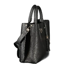 "Black Polyurethane Womens Bag"