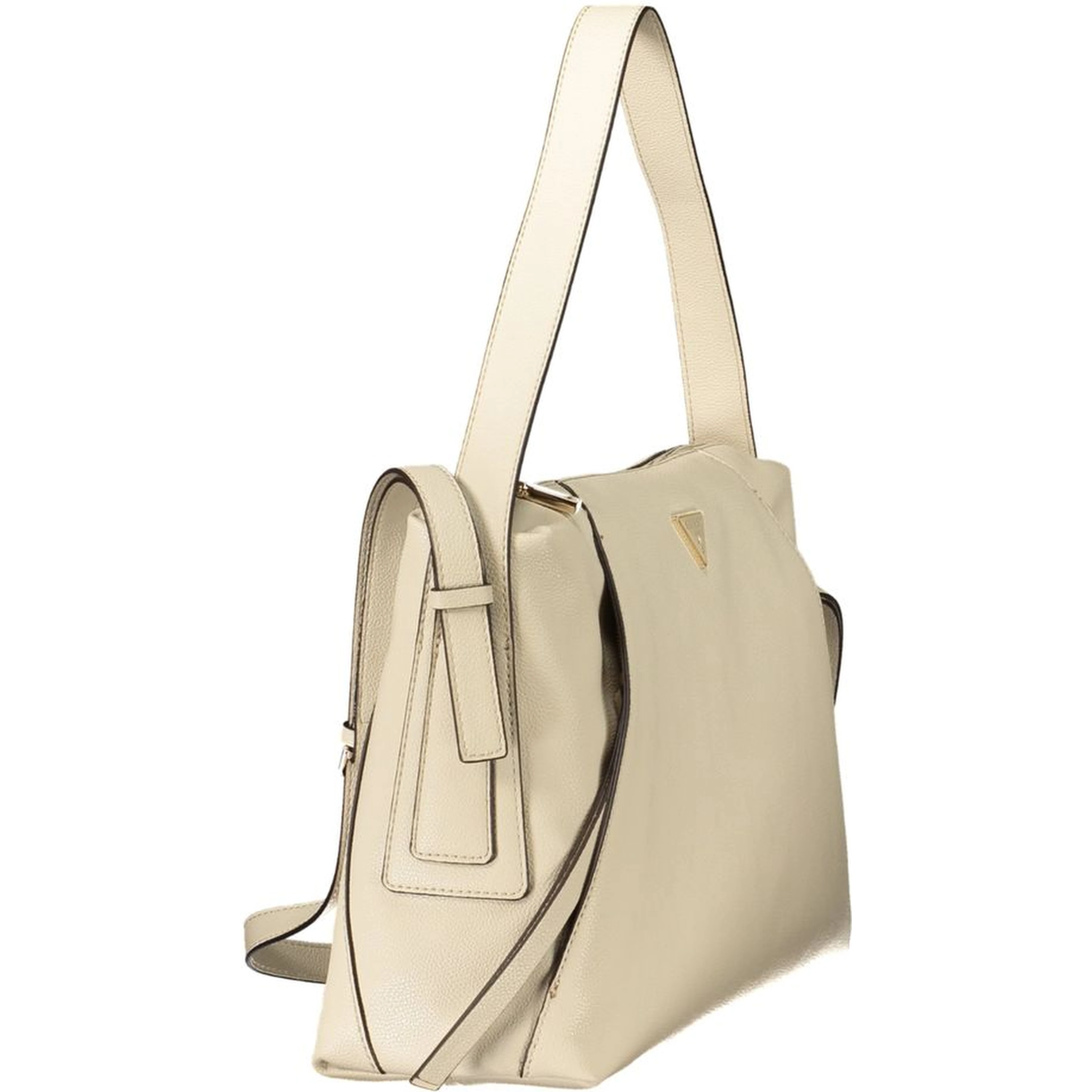 Beige Polyurethane Women's Bag