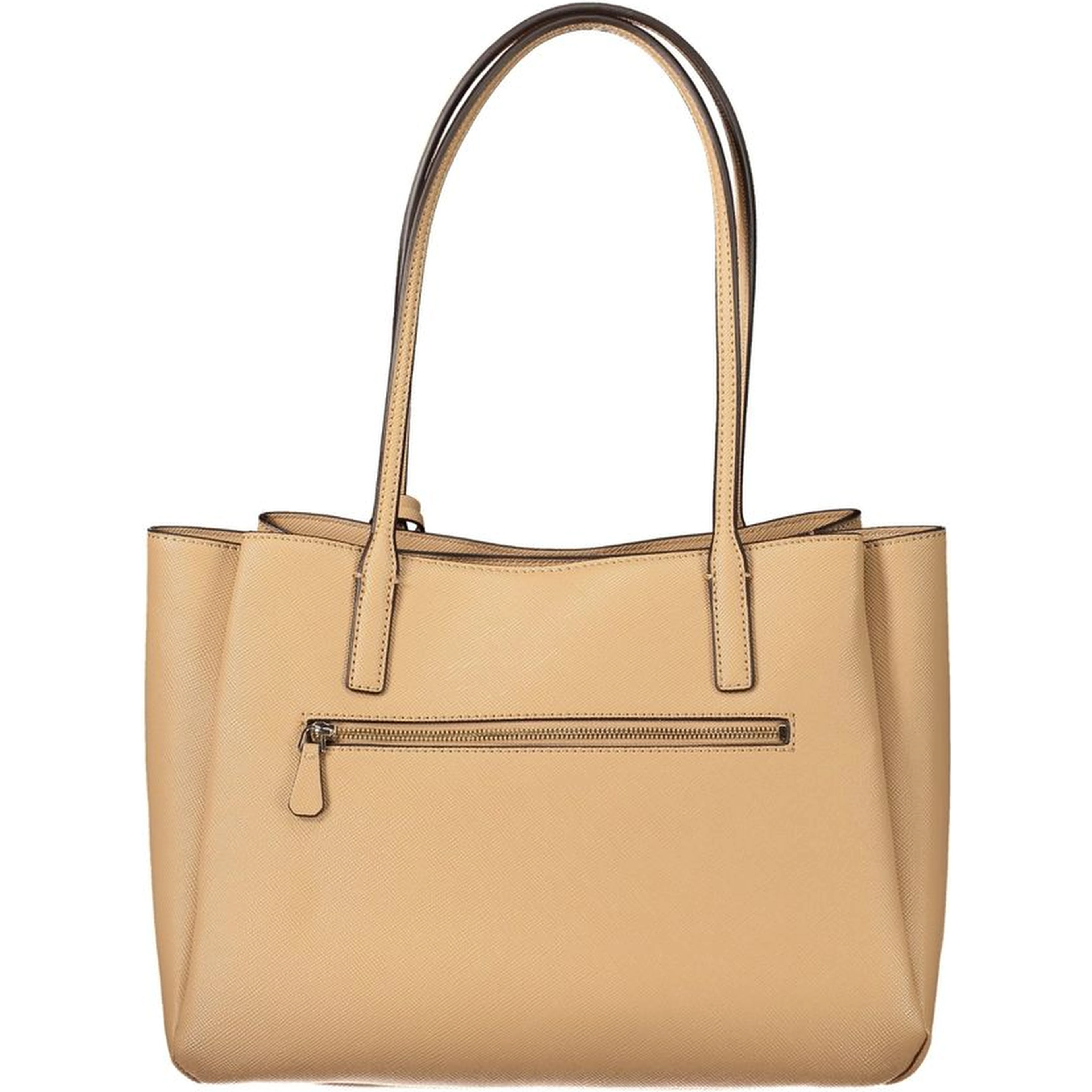Beige Polyurethane Womens Bag