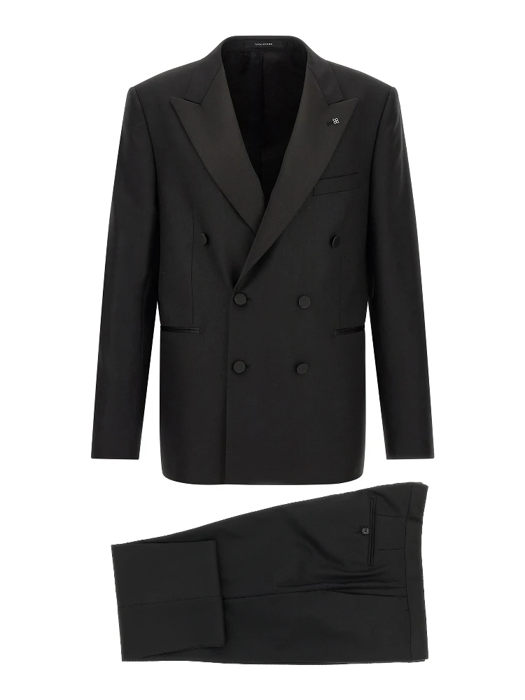 Black Virgin Wool Two-Piece Suit