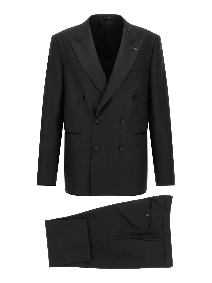 Black Virgin Wool Two-Piece Suit