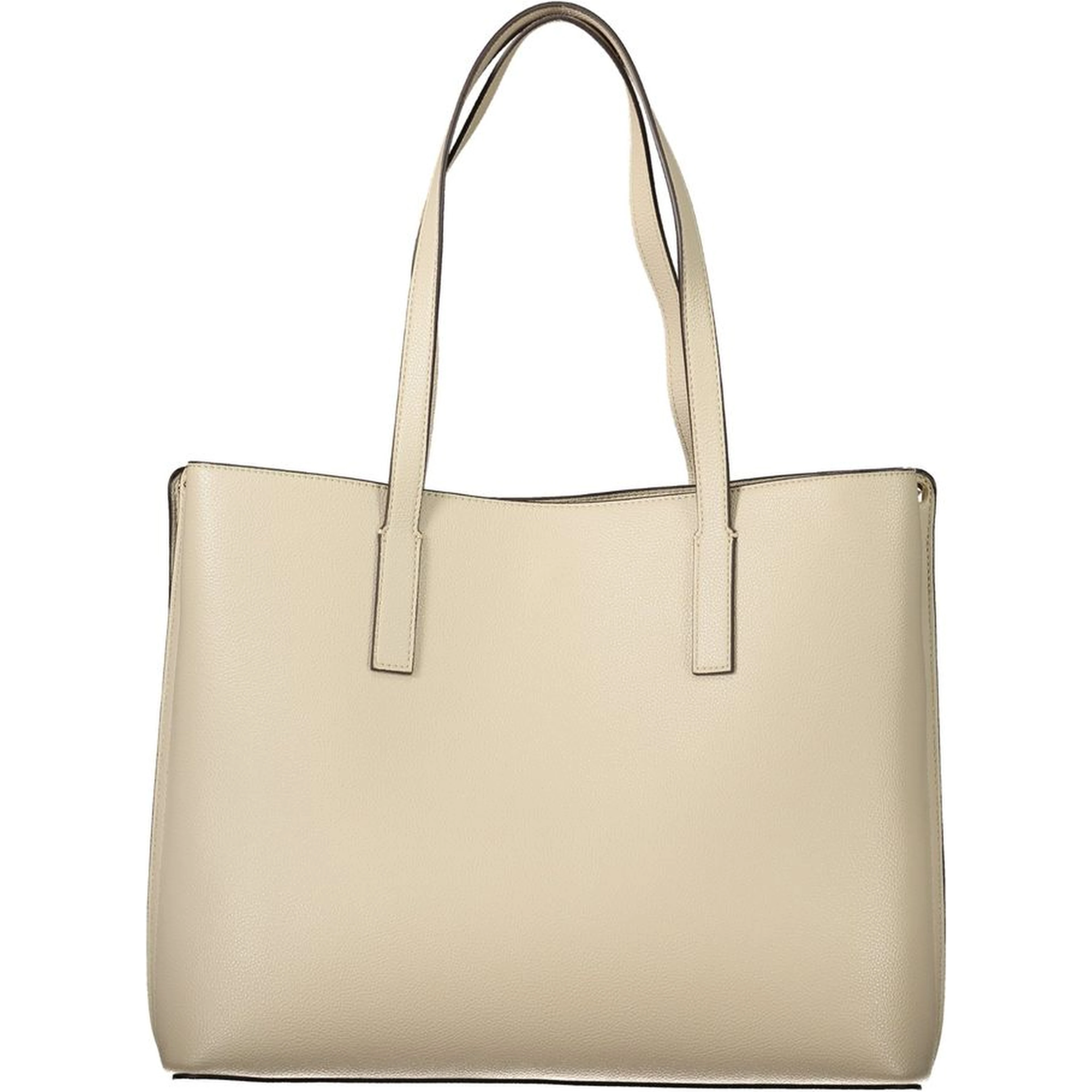 Beige Polyurethane Women's Bag