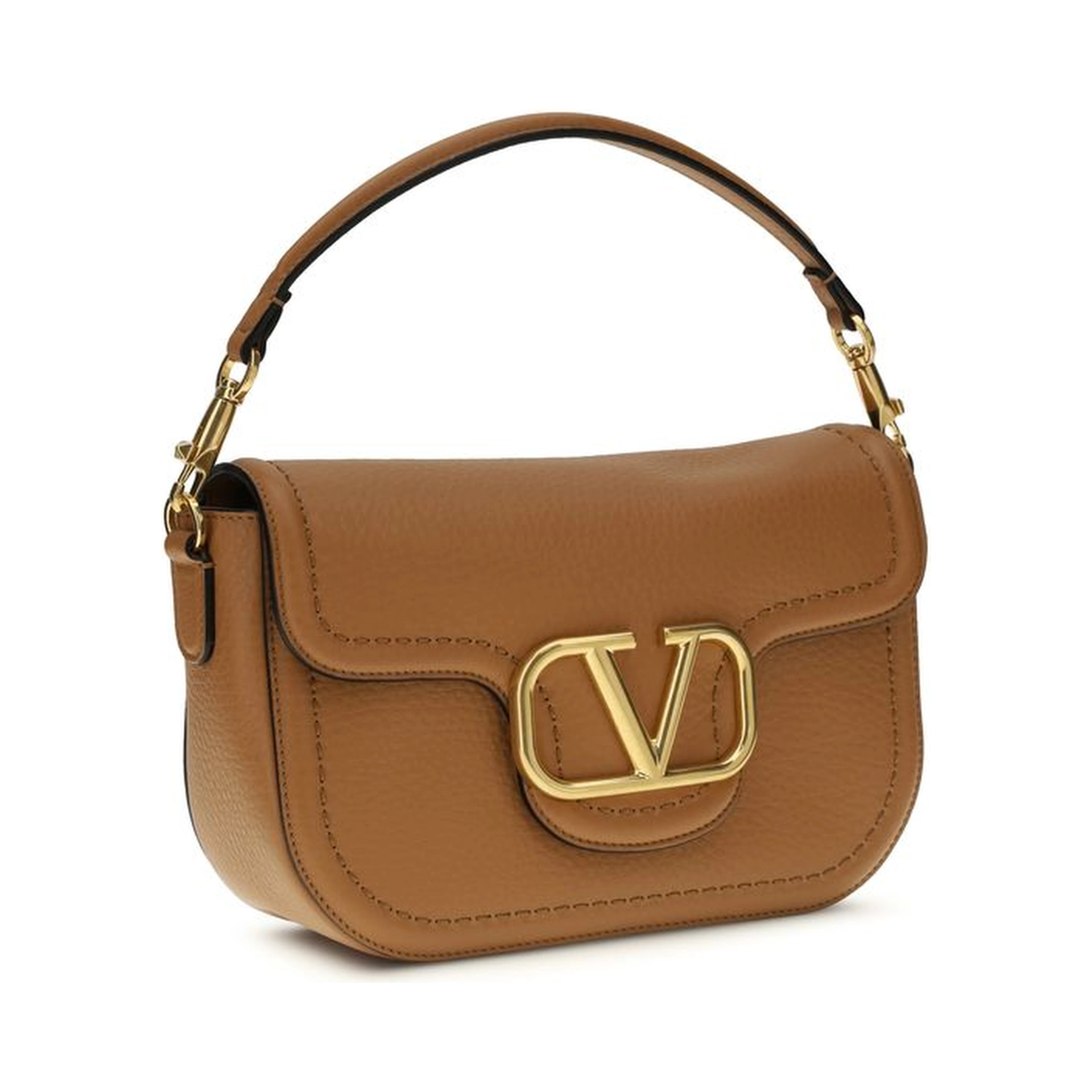 Beige Calf Leather Bos Taurus Shoulder Bag