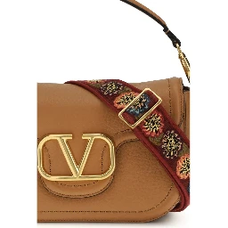 Beige Calf Leather Bos Taurus Shoulder Bag