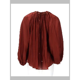 BLUSA ARRICCIATA "ASTER" CON PERLINE