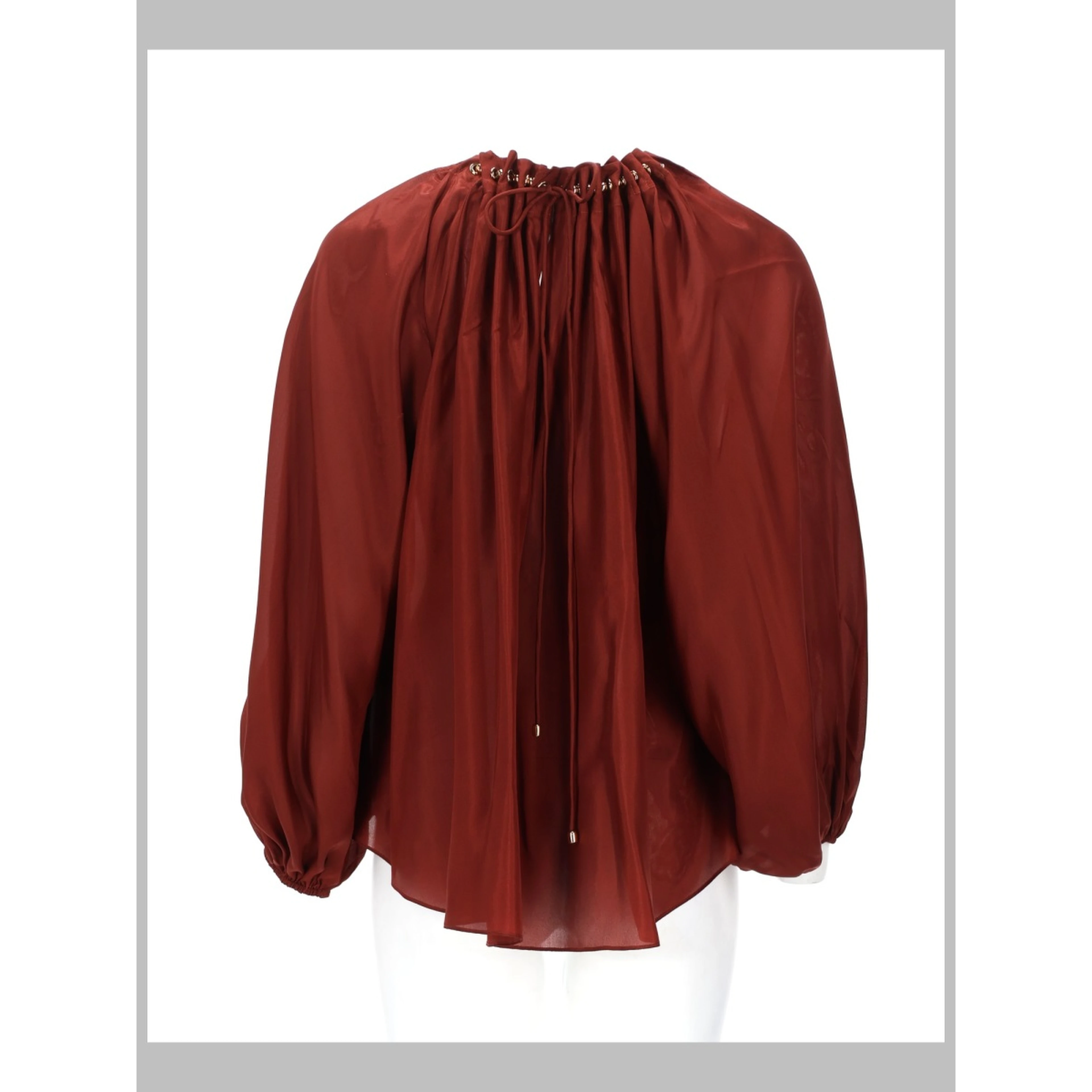BLUSA ARRICCIATA "ASTER" CON PERLINE