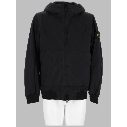 GIACCA BOMBER CON PATCH LOGO E CAPPUCCIO