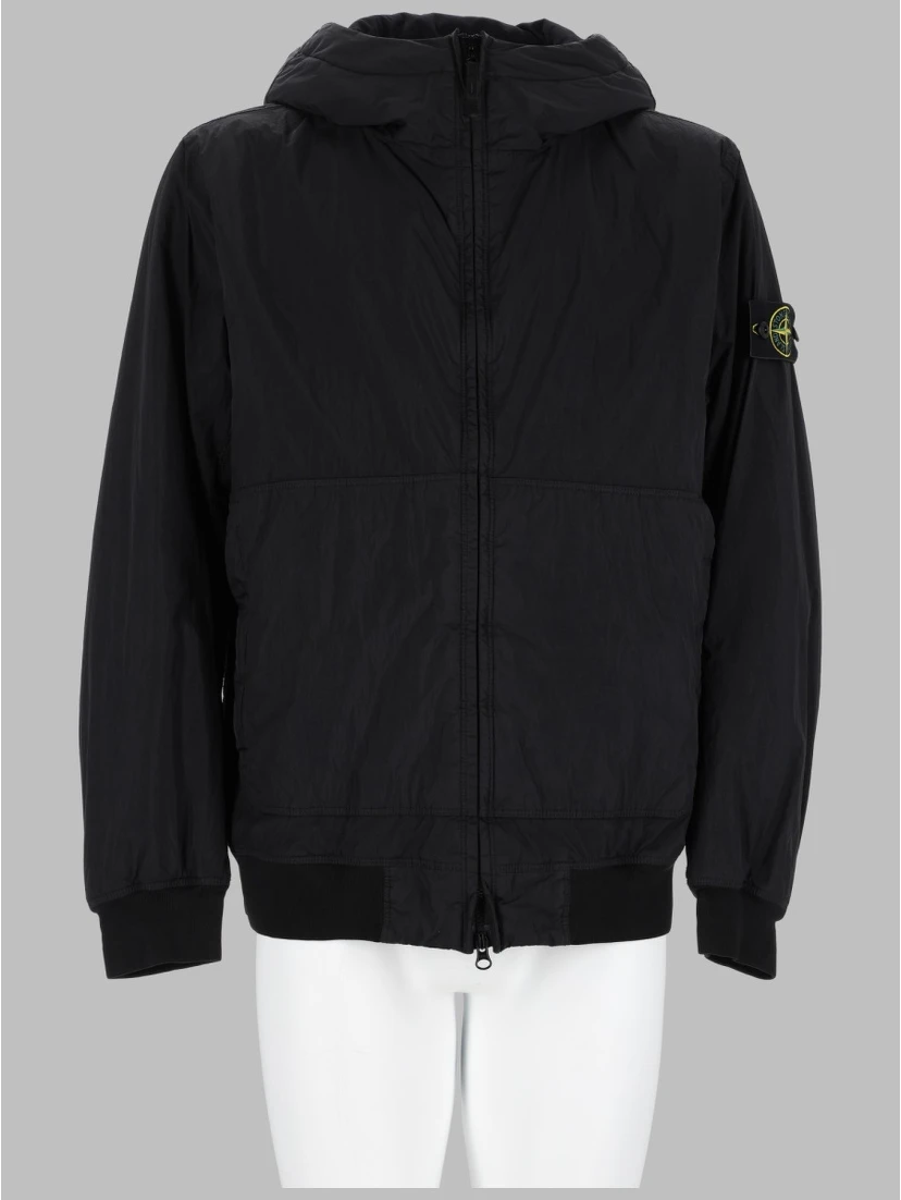 GIACCA BOMBER CON PATCH LOGO E CAPPUCCIO