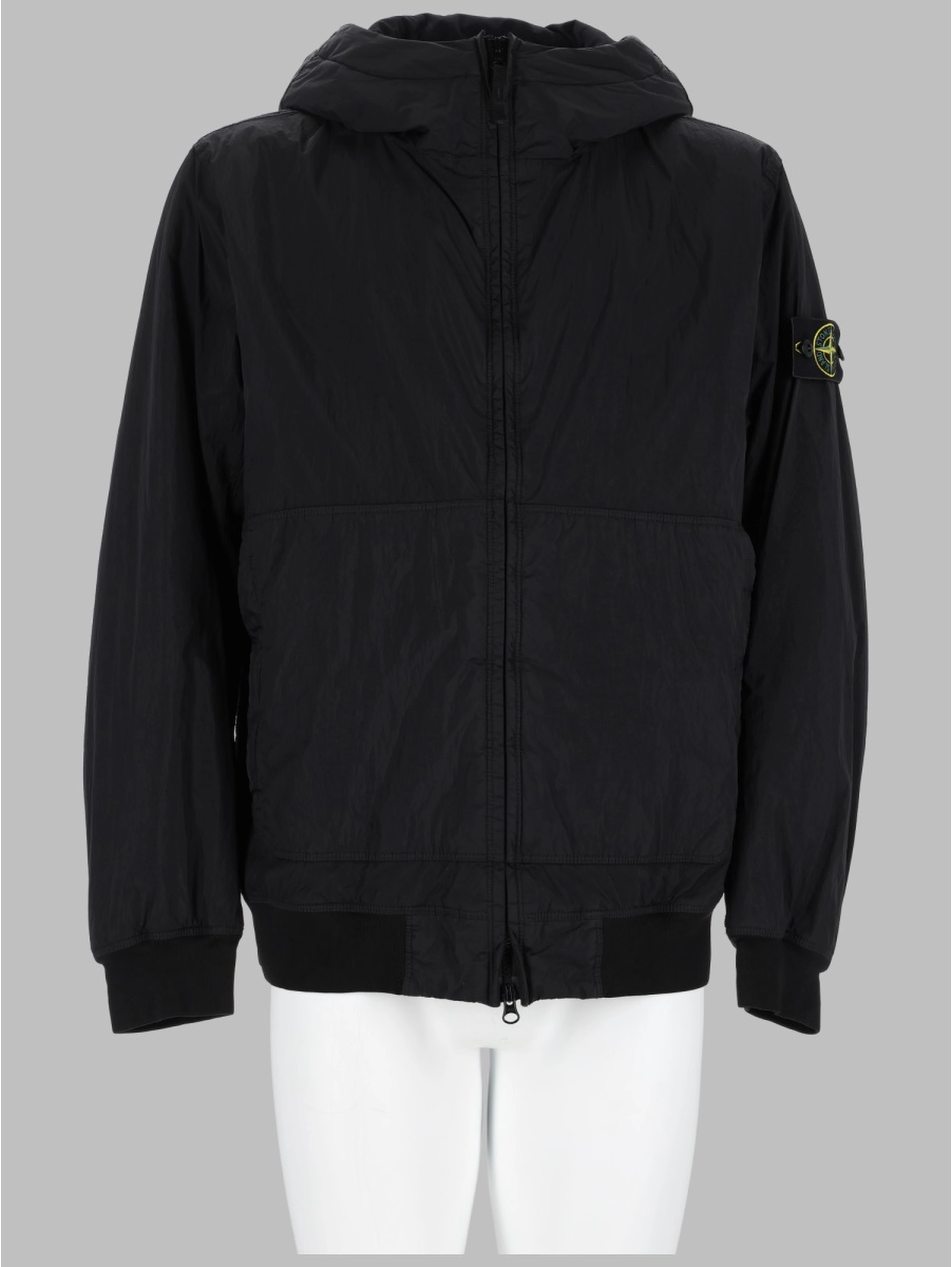 GIACCA BOMBER CON PATCH LOGO E CAPPUCCIO